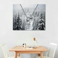 thumbnail image 2 of ARISTURING Mountain Ski Lift Snowy Black White Canvas Poster Wall Art Decor Print Picture Paintings for Living Room Bedroom Decoration, 2 of 4