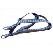 Sassy Dog Wear PUPPY PAWS-BLUE-CHOC.1-H Puppy Paws Dog Harness- Blue & Brown - Extra Small