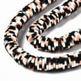 thumbnail image 2 of GKNET 10strands Polymer Clay Beads 4mm-8mm Speckled Colorful Flat Round Heishi Bead-(8mm) Black, 2 of 6