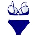 thumbnail image 4 of MSJUHEG Strapless Bathing Suits for Women,Floral Swimsuits for Women,Peplum Swimsuits for Women,Spaghetti Straps Swimsuit,Tie Back Bathing Suit,Push Up Swimsuit,Two Piece Swimsuit Blue S, 4 of 7