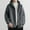 Gray, variant on Raeneomay Men Solid-Color Casual Thick Fleece Zipper Pocket Long Sleeve Hooded Outwear Jacket