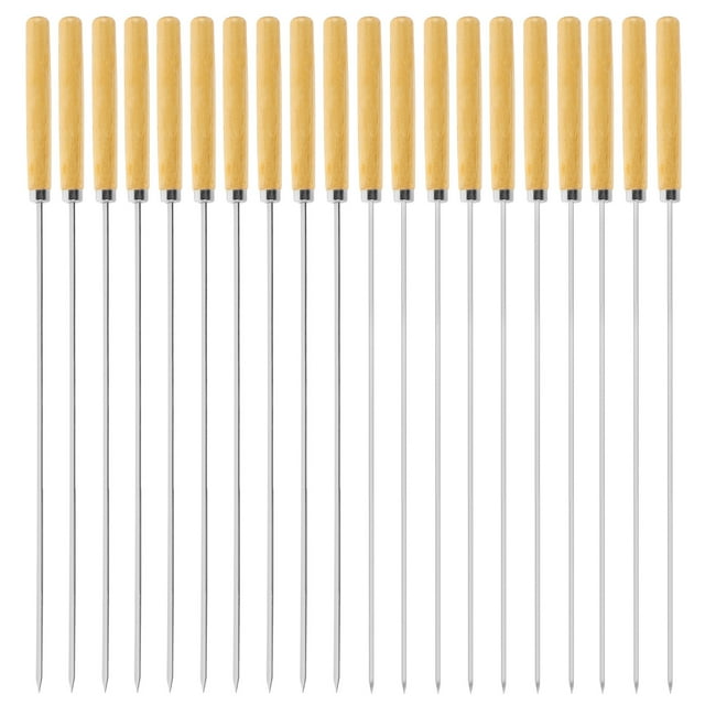 1 Ensemble de Brochettes de Barbecue Portables en Acier Inoxydable, Kit de Brochettes de Kebab