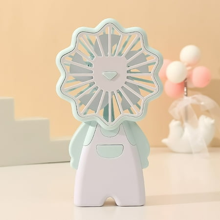 

Clearance Handheld Fan Portrable Fan With 3 Speed USB Rechargeable Fan Battery Operated For Outdoor Office Travel - Green