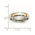 thumbnail image 6 of Chisel Titanium Polished with 14k Gold Inlay 5mm Band, 6 of 7