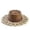 Coffee, variant on AJGRHE Classic Panama Sun Hat For Summer Wide Brim Boater Beach Outdoor Travel Black One Size