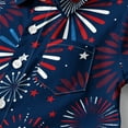 thumbnail image 4 of Boys Button Down Patriotic Shirts 4th of July Outfits Summer Casual Short Sleeve Collared Blouses Festival Clothes Multicolor， 6 Years, 4 of 7