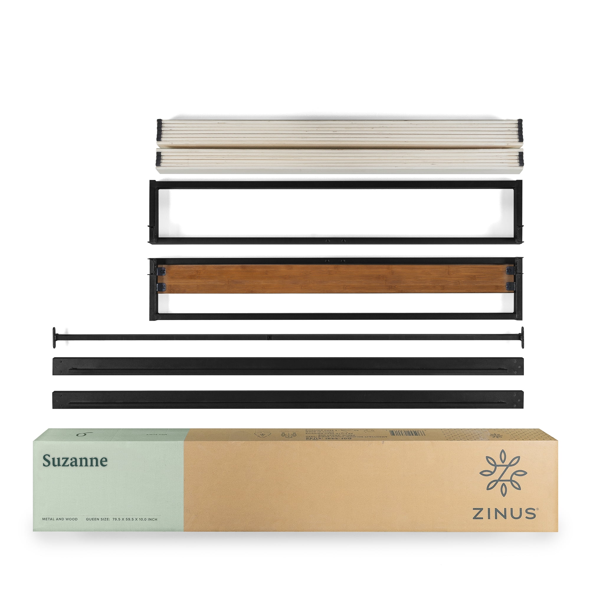 Zinus Good Design Winner Suzanne 10" Bamboo and Metal Platform Bed, Full