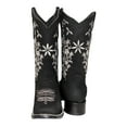 thumbnail image 2 of Women’s Leather Cowboy Boots Square Toe Floral Embroidered Retro Vintage Western Boots, 2 of 5