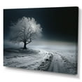 thumbnail image 2 of Designart "Winter Tree In Black And White Photography II" Tree Canvas Prints, 2 of 7