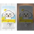 thumbnail image 2 of Caroline's Treasures BB2125CNL White Poodle Summer Beach Ceramic Night Light, 6x4x3", multicolor, 2 of 2