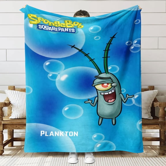 Plankton The Movie Throw Blanket Gifts for Fans Lover Girls Boys Women Present Hoodie Him Bed 60"x80"