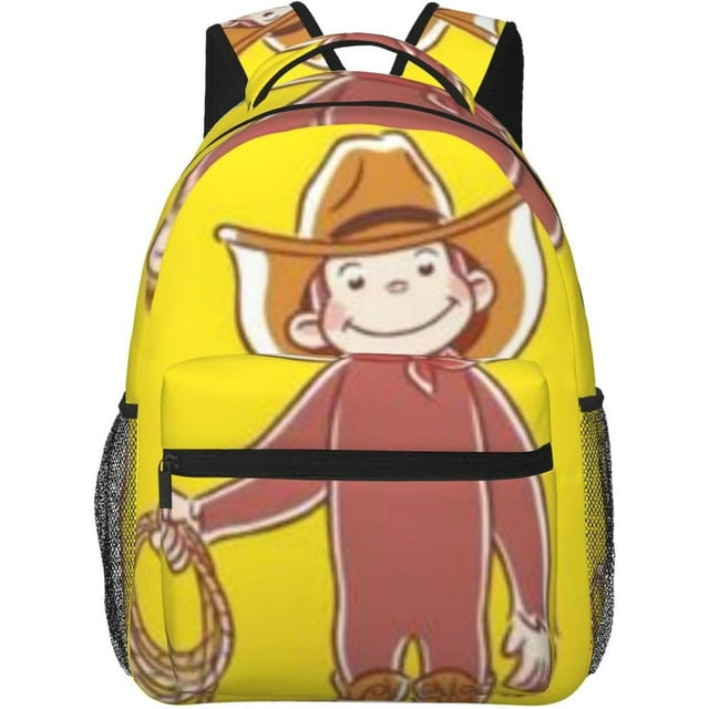 Curious George Backpack School PackS PC Bags Large Capacity Multifunctional Travel Unisex