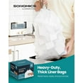 thumbnail image 2 of Trash Bags for 8-Gallon (30 L) Trash Cans, Drawstring Kitchen Garbage Bags, Pre-Separated, Quick-Dispense Box, Liner Code H, 4 Rolls, 160 Count, White UKRB031A04, 2 of 8