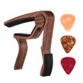 thumbnail image 2 of Amdohai Aluminum Alloy Wood Color Guitar Capo for 6-string Folk, 2 of 8