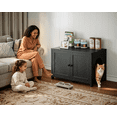 thumbnail image 6 of TIMHAKA Cat Litter Box Enclosure, Multi-Functional Hidden Cat Litter Box Furniture Cabinet, Black, 6 of 9