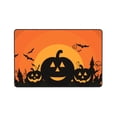 thumbnail image 4 of DouZhe Halloween Parties Spooky Pumpkin Rugs Doormat, Non-Slip Machine Washable Carpets Floor Door Mat , 36" x 24", 4 of 6