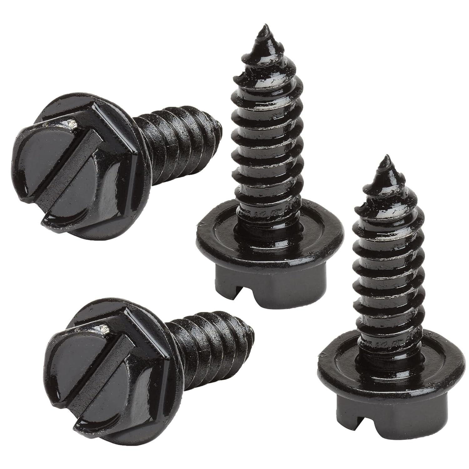 HSHDLDF License Plate Screws with Rustproof Finish License Plate Screw Kit for Front Rear License Plate Bolts for Domestic Vehicles Stainless Steel