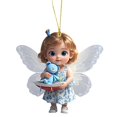 thumbnail image 2 of Cute Little Girl Pendant Acrylic Pendant Car Rearview Mirror Flat Pendant Holiday Gift, 2 of 5
