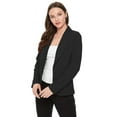 thumbnail image 2 of Women's Casual Long Sleeves Office Workwear Solid Blazer Jacket S-3XL, 2 of 4