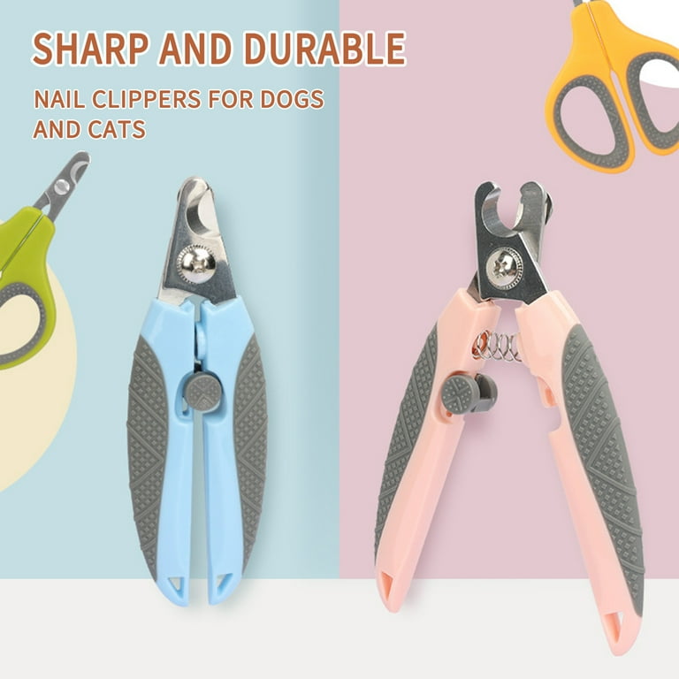 Pet Nail Clippers For Small Animals - Spring-Loaded Cat & Dog Nail Trimmer For Rabbits, Birds, Tiny Pets