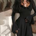 thumbnail image 4 of Vestido de chica caliente para mujer vestido patinador corto a la moda vestido elástico acogedor a la moda para mujer, 4 of 9