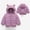 Purple, variant on Godderr Baby Boys Girls Down Cotton Coat Winter Warm Jacket with Ears Hooded Toddler Cotton Outwear for 1-5Y