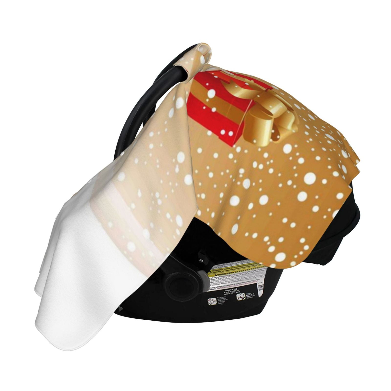 Naloa Christmas Snowman Gift Baby Car Seat Cover, Breathable Baby Carrier Cover, Multiuse Baby Carrier Cover & Nursing Breastfeeding Cover