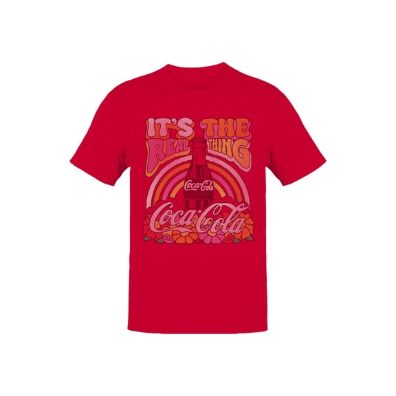 Officially Licensed Coca Cola Retro Coca-Cola Real Thing Art Men's T-shirt