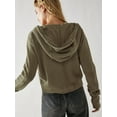 thumbnail image 3 of Remove The Jacket Spliced Hoodie For Women, Featuring A Casual Hooded Sweatshirt With Zipper, Short Design, And Knitted Style Perfect For Laid-Back Looks., 3 of 11