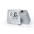 thumbnail image 3 of yingyy Projection Réveil Électronique USB Recharge Calendrier Humidité Température Projecteur Snooze Fonction Rétro-Éclairage Argent, 3 of 6