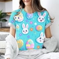 thumbnail image 5 of Gyedtr Womens Summer Tops Women'S Tops Women'S Fashion Christma Printed T-Shirt 3/4 Sleeves Blouse Round Neck Casual Women Tops OnM, 5 of 6