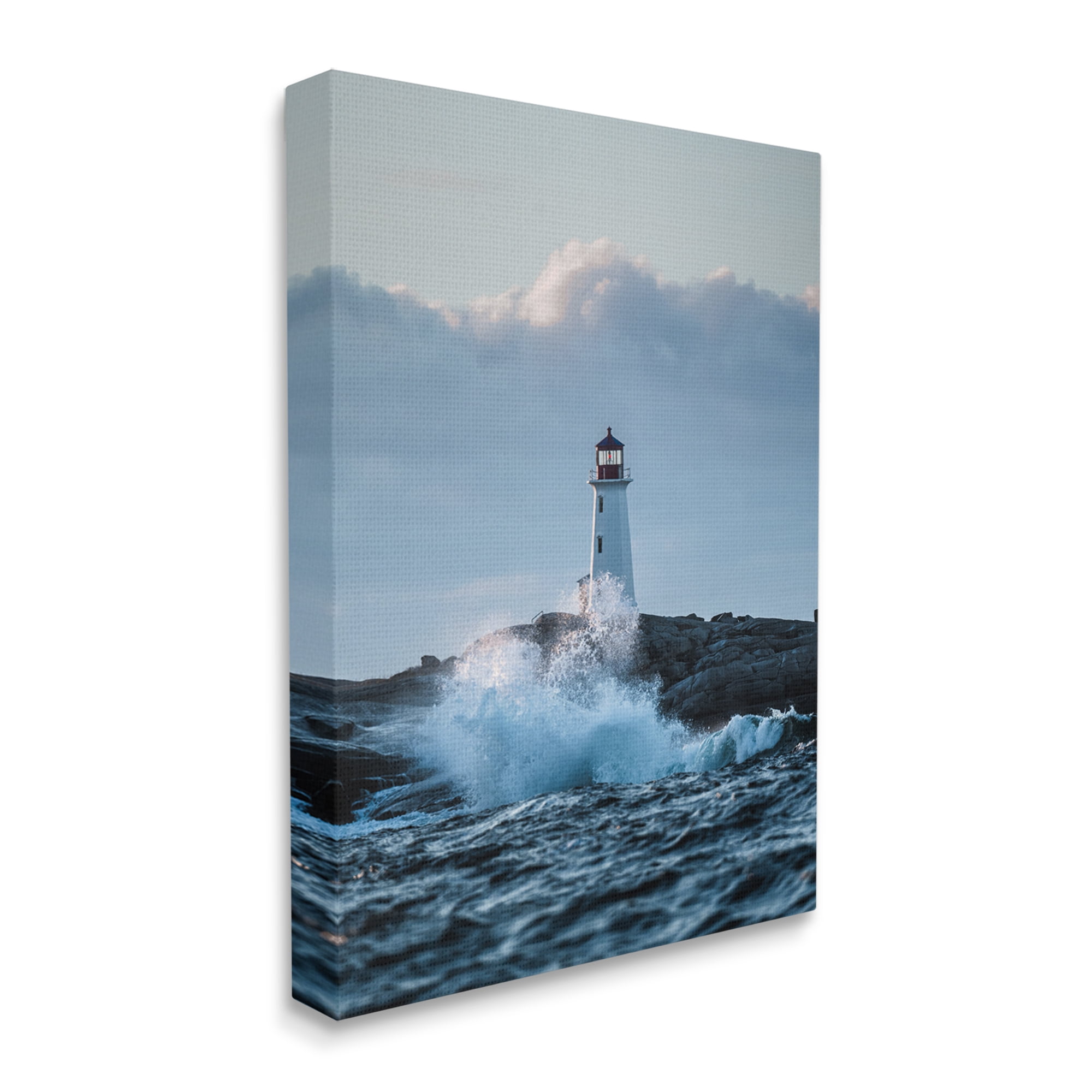 Stupell Industries Rough Sea Waves Photography Landscape Photography Gallery Wrapped Canvas Art Print Wall Art, 30 x 40