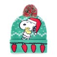 thumbnail image 2 of Peanuts Snoopy Pom Beanie, Green Multi-Color, 2 of 3