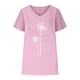 thumbnail image 4 of Fiudx Ofertas de La Semana Blusa Superior de Manga Corta con Cuello En V Regular Estampada a La Moda Sexy de Verano para Mujer, 4 of 6