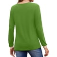 thumbnail image 4 of Langwyqu Slim Fit Women Long Sleeved V-Neck Shirt Tops, 4 of 5