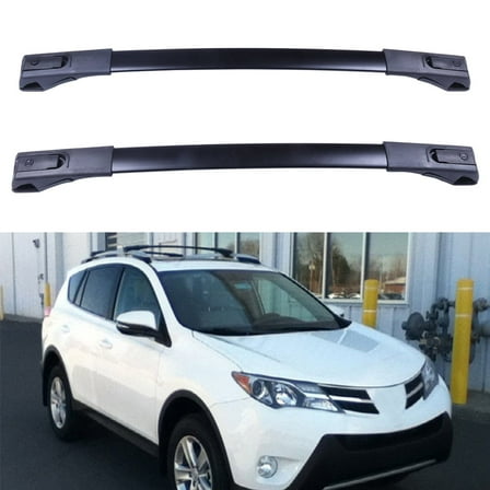 SCITOO fit for 2013 2014 2015 2016 2017 2018 for Toyota RAV4 Sport Utility Aluminum Alloy Roof Top Cross Bar Set Roof Rack Rail