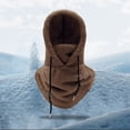 thumbnail image 4 of xiaxaixu Men Winter Plush Riding Hat Warm Slouchy Thick Cap Balaclava with Face Protector, 4 of 5