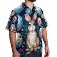 thumbnail image 2 of Easter Men's Casual Poplin Printed Button Down Short Sleeve Summer Beach Shirts - Unisex, 2 of 6