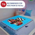 thumbnail image 3 of Bell + Howell Kids 7lb Weighted Blanket, Soft and Breathable Cooling Blanket for Kids, Weighted Blanket Kids Great for Calming and Sleeping, Race Car Design, Holiday Gifts for Kids, 36x48 inches, 3 of 7