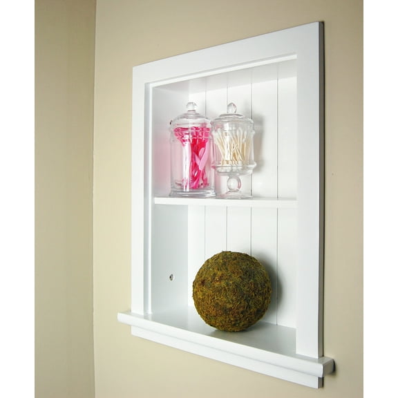14x18 White Beadboard Aiden Wall Niche by Fox Hollow Furnishings