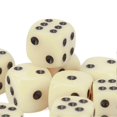 thumbnail image 3 of 30pcs Dice Set 16mm Plastic 6 Sided Round Corners Dice Cubes For Table Games Board Games Beige, 3 of 5