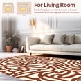 thumbnail image 2 of ODIKA 8'x10' Machine Washable Non-Slip Area Rug, Spotted Zebra Geometric High Traffic Rug, Brown, 290203, 2 of 5