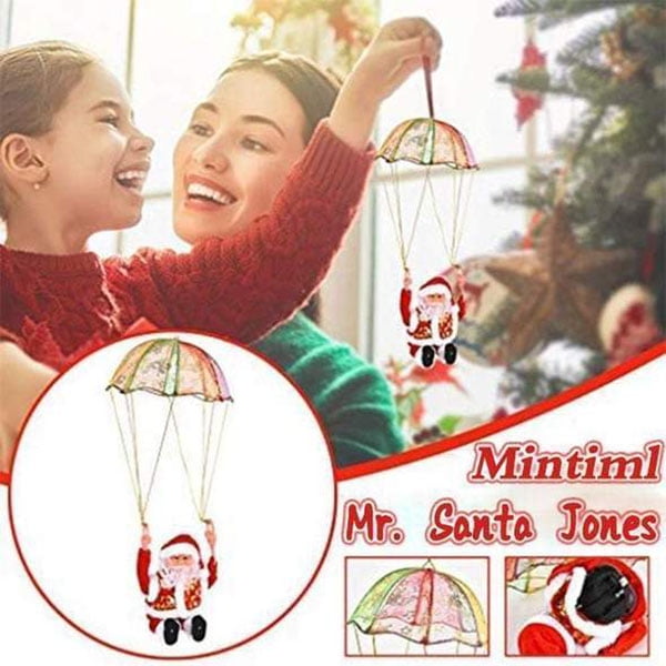 Home Living Room Decor Gift Special Singing Electric Parachuting Santa Claus Toy 