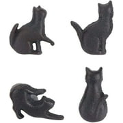DPOWERFUL Antique Furniture Knob Furniture Handle Vintage Metal Cat Set for Cabinet Drawer Decorative Cabinet Knobs Cufflinks 4 Pack