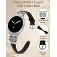 thumbnail image 2 of Wearlizer Celtic Knot Leather Band Compatible with Samsung Galaxy Watch 8 40mm 44mm & Watch 8 Classic 46mm, Slim Dressy Leather Strap for Women with Designer Interlock Buckle, 2 of 6
