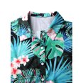thumbnail image 4 of ZXSXSY Womens Hawaiian Floral Print Button-Up Short Sleeve Shirts, 4 of 8