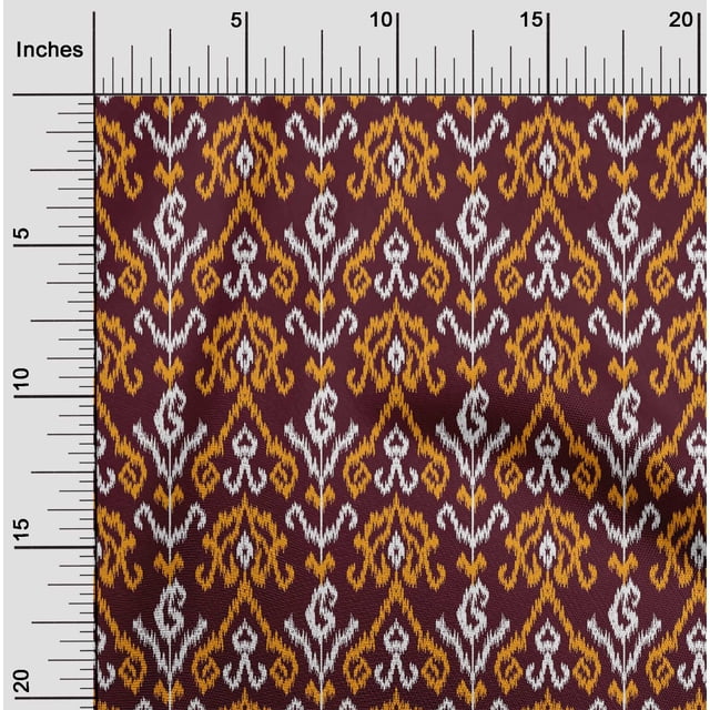 oneOone Cotton Flex Fabric Stripe & Paisley Ikat Printed Craft Fabric BTY 40 Inch Wide