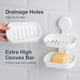 thumbnail image 3 of Jabonera de doble capa con ventosa, soporte para esponja resistente para ducha, baño, bañera y fregadero de cocina, sin taladros, extraíble, montaje en pared, 3 of 5