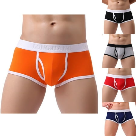 

UDAXB Lingerie Sexy Mens Solid Breathe Underwear Briefs Bulge Pouch Shorts Underpants