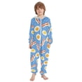 thumbnail image 2 of Bacon and Eggs Pattern One Piece Pajamas Soft Jumpsuit Cozy Sleep and Play Romper Zipper and Pockets 13Y-14Y, 2 of 8
